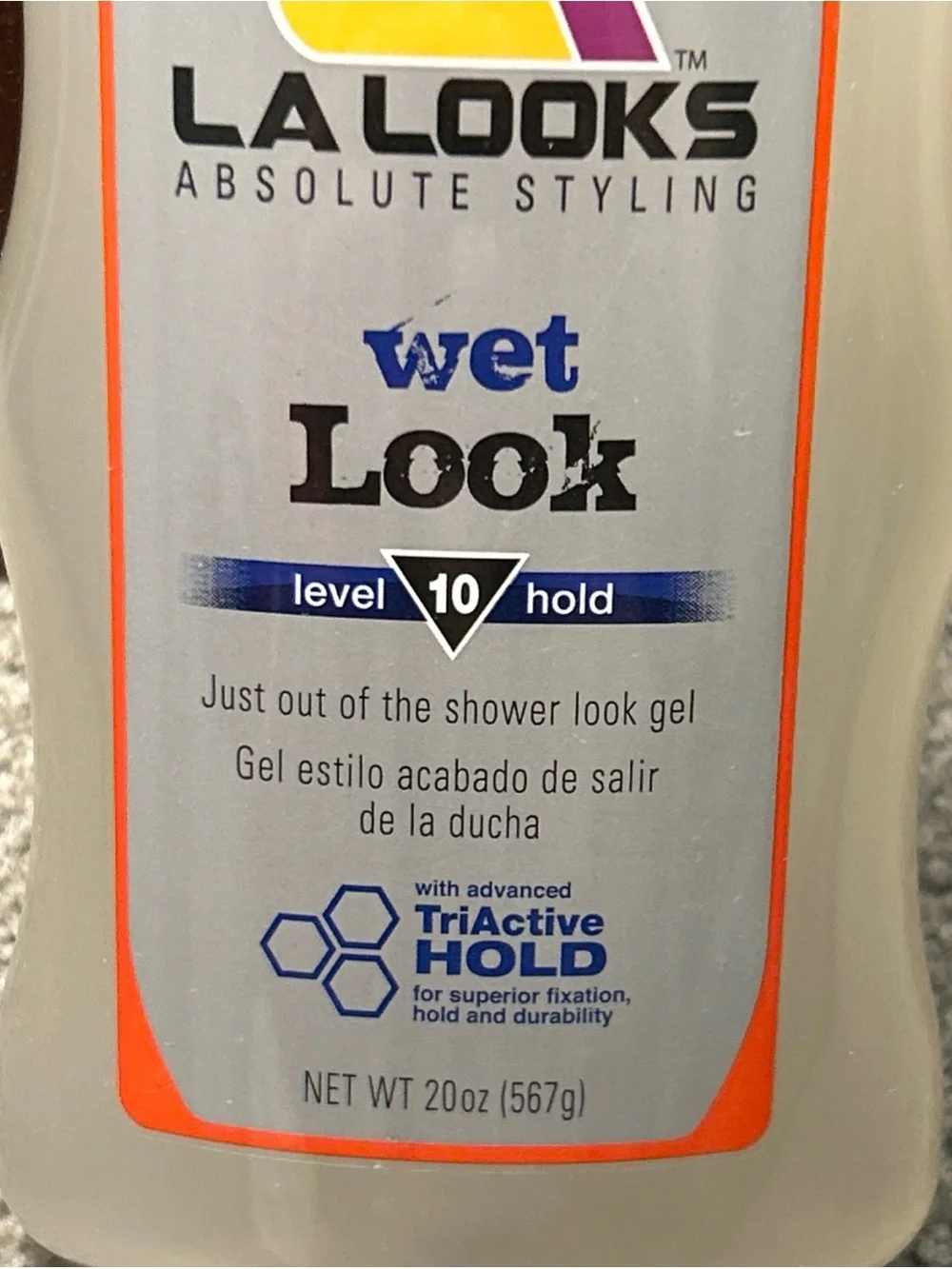 LA Looks WET LOOK Level 10 Hold Alcohol Free Hair Gel, 20oz